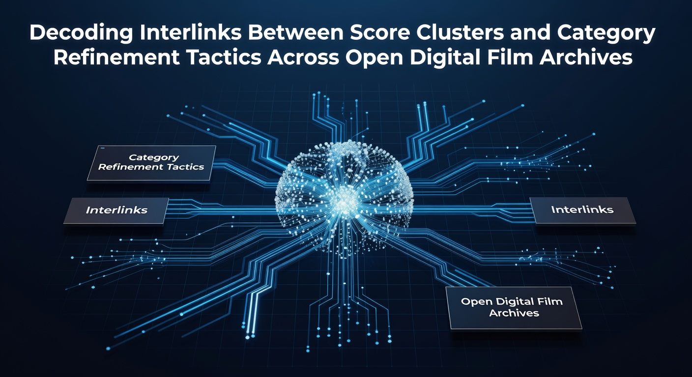 Visual representation of score clusters mapped across digital film archive categories