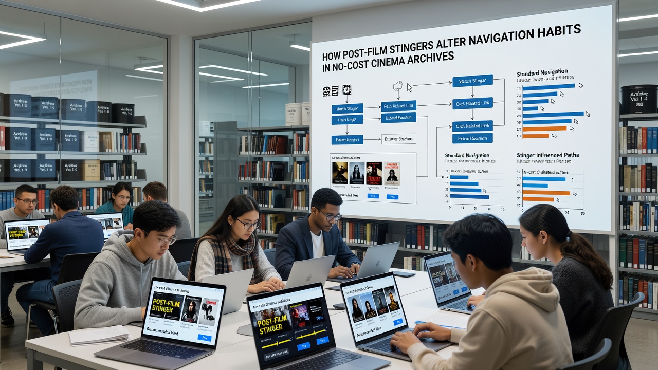 Navigation paths through free cinema collections after stinger viewing