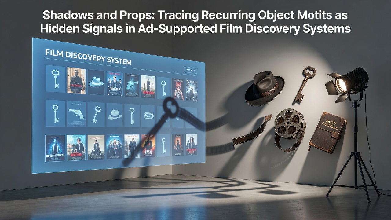 Visual analysis of recurring prop motifs and shadow patterns in film frames used for algorithmic tagging in ad-supported streaming platforms